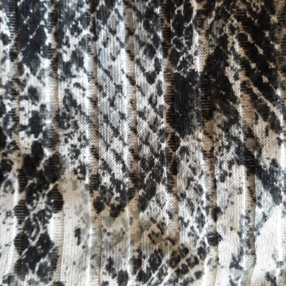 Anthro Fig & Flower Snake Knit Sheer Panelled Full Sharkbite Maxi Dress Sz L - Picture 12 of 14